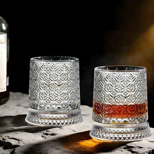 Rotating Whiskey Glass