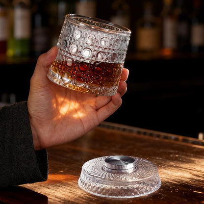 Rotating  Whiskey  Glass