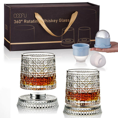 Rotating  Whiskey  Glass