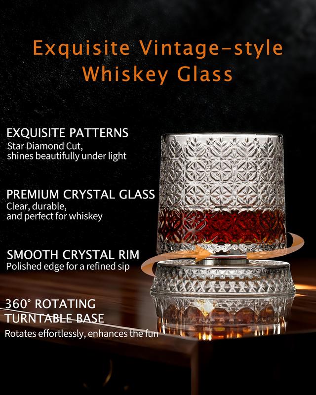 Rotating  Whiskey  Glass