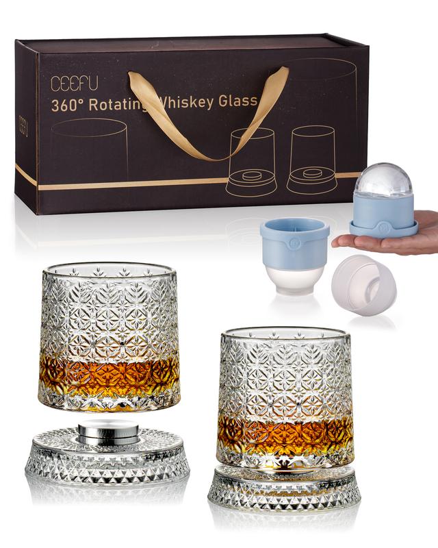 Rotating  Whiskey  Glass