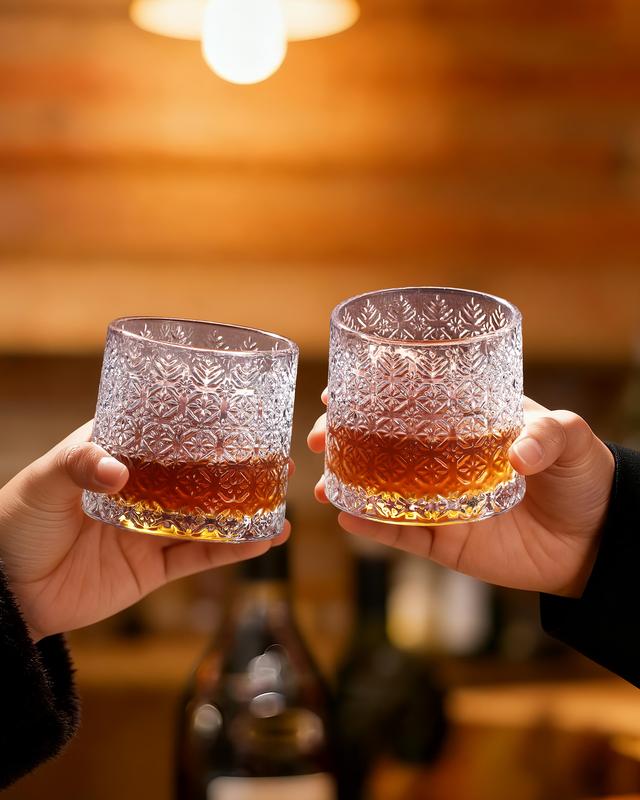 Rotating  Whiskey  Glass